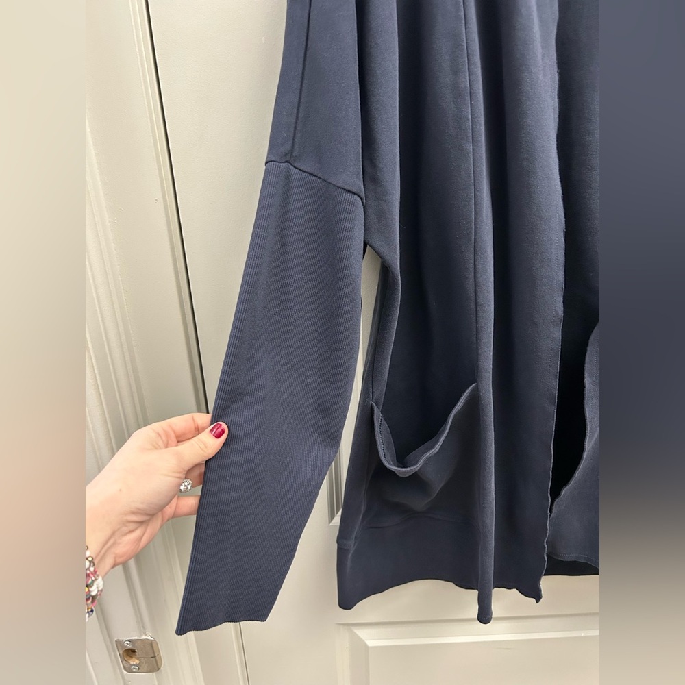 Pact Women's Slate Blue Open-Front Cardigan - Picture 7 of 10